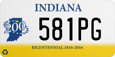 IN license plate 581PG