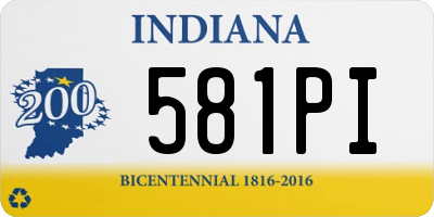 IN license plate 581PI