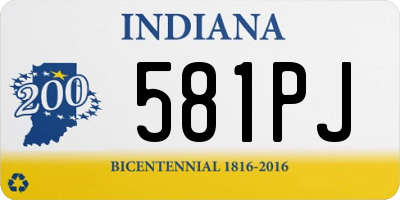 IN license plate 581PJ