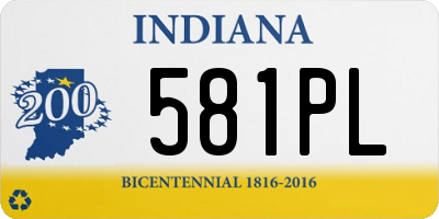 IN license plate 581PL