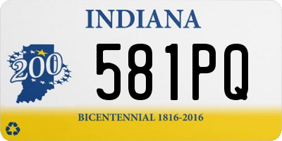 IN license plate 581PQ