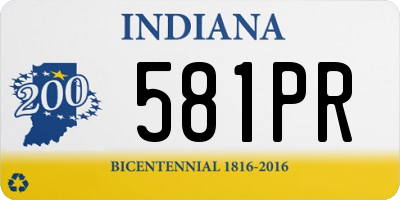 IN license plate 581PR