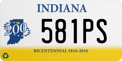 IN license plate 581PS