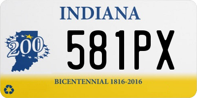 IN license plate 581PX