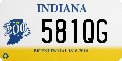 IN license plate 581QG