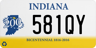 IN license plate 581QY