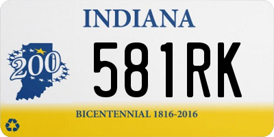 IN license plate 581RK