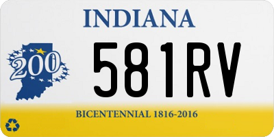 IN license plate 581RV