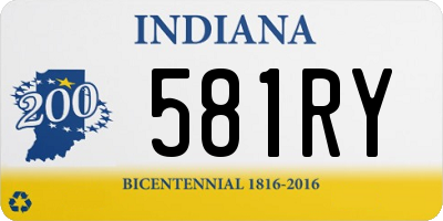 IN license plate 581RY