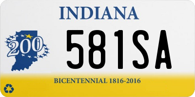 IN license plate 581SA