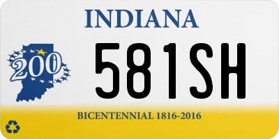 IN license plate 581SH