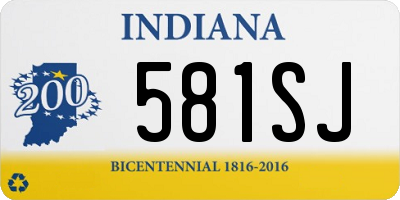 IN license plate 581SJ