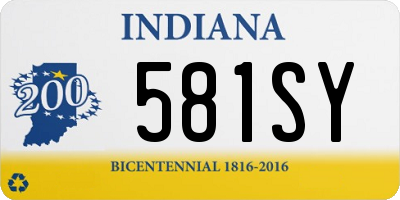 IN license plate 581SY