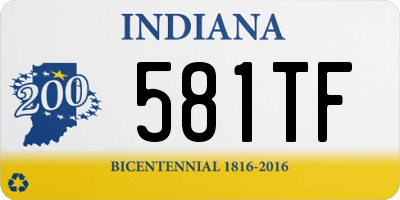 IN license plate 581TF