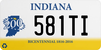 IN license plate 581TI