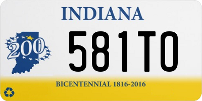 IN license plate 581TO