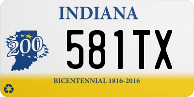 IN license plate 581TX