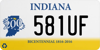 IN license plate 581UF