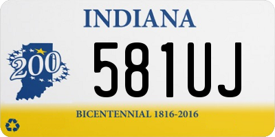 IN license plate 581UJ