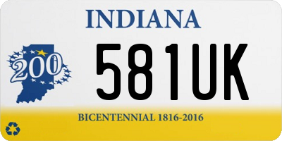 IN license plate 581UK