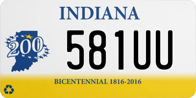 IN license plate 581UU