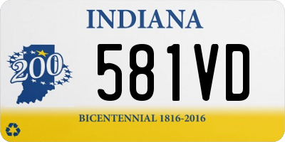 IN license plate 581VD