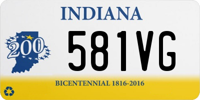 IN license plate 581VG