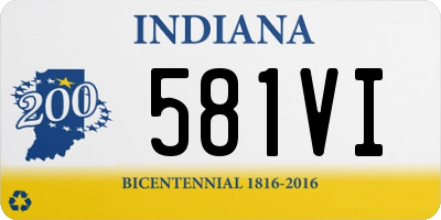 IN license plate 581VI