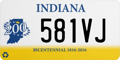 IN license plate 581VJ