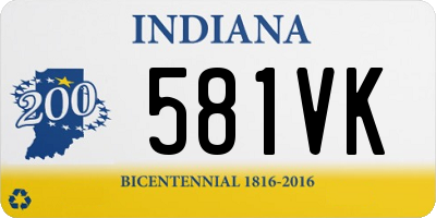 IN license plate 581VK