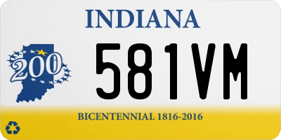 IN license plate 581VM