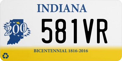 IN license plate 581VR