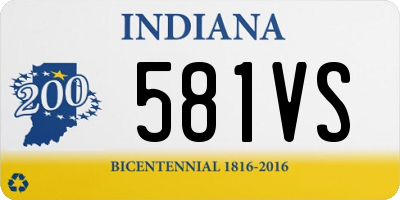IN license plate 581VS