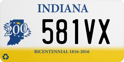 IN license plate 581VX