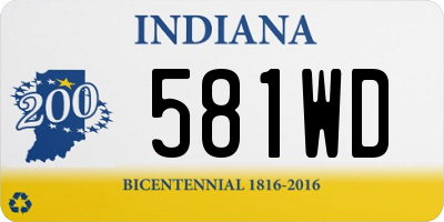 IN license plate 581WD