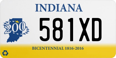 IN license plate 581XD