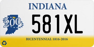 IN license plate 581XL