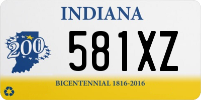 IN license plate 581XZ