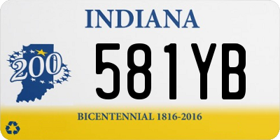 IN license plate 581YB