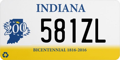 IN license plate 581ZL