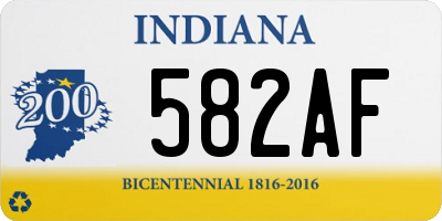 IN license plate 582AF