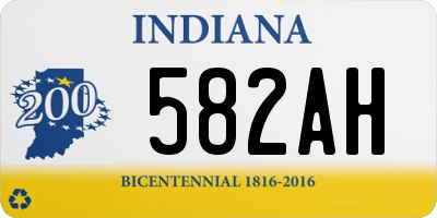 IN license plate 582AH