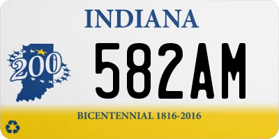 IN license plate 582AM