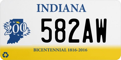 IN license plate 582AW