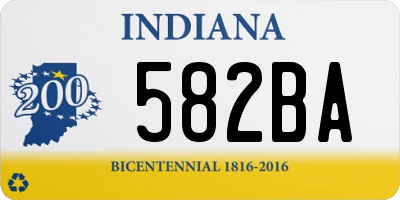 IN license plate 582BA