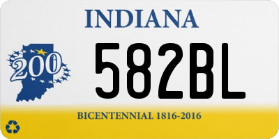 IN license plate 582BL