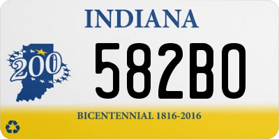 IN license plate 582BO