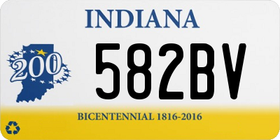 IN license plate 582BV