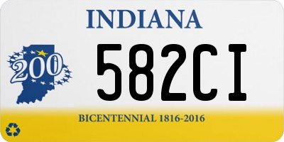 IN license plate 582CI