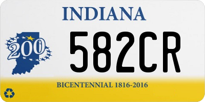 IN license plate 582CR